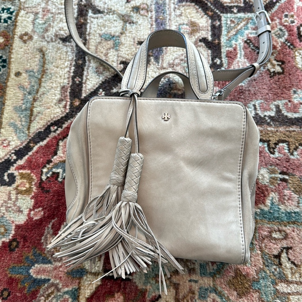 Taupe Tory Burch Cross Body Bag